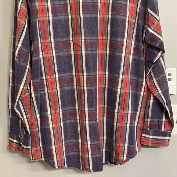 Vintage Mr. Leggs Shirt Plaid Flannel Button Up USA Made Mens‎ XLT 17-17.5 EUC - Picture 6 of 9